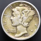 1938-S 10C Mercury Dime TONED - video - F (#8219)