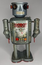 LINEMAR R-35 WALKING ROBOT TIN BATTERY TOY 1950s JAPAN PARTS ONLY NOT WORKING