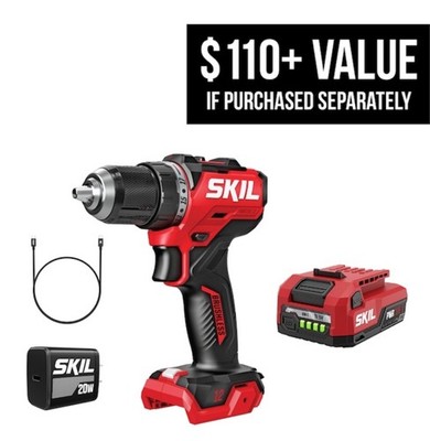 SKIL PWR CORE 12-volt 1/2-in Keyless Brushless Cordless Drill Driver Kit - NEW !