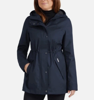 Hunter Women's Water Resistant Cotton Smock Jacket Blue Size XL