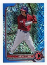 E518 JOSE PASTRANO RC BLUE SHIMMER REFRACTOR 2022 BOWMAN CHROME 1ST /150 #BCP-21