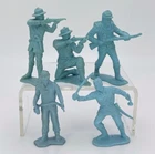 Vintage Marx Toys Civil War Confederate Army Infantry Blue Plastic Soldiers RARE