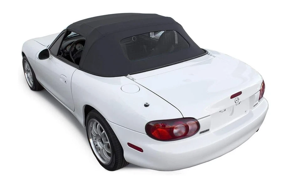 Mazda Miata Convertible Top W/ DOT Approved Glass Window 1990-2005 Black Cabrio - Image 2 of 2