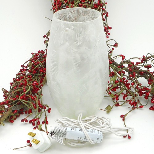 Stony Creek dekorative Glas Licht Winter Schneemänner Stechpalme Laterne 7' Vase ELL05B - Bild 3 von 5
