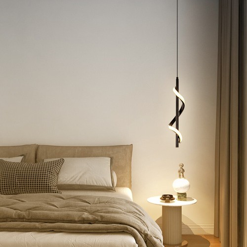 Minimalist Spiral Pendant Lamp Spiral Hanging Lamps for Living Room Dining Room - Picture 9 of 21