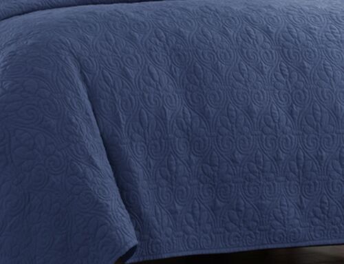 NAVY BLUE MATELASSE 3p Full Queen QUILT SET : COTTON FILL QUILT COVERLET COTTAGE - Picture 2 of 3