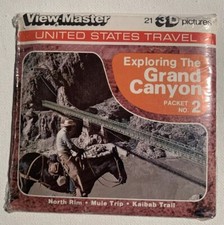 View-Master GRAND CANYON NAT'L PARK PACKET NO. 2 M17 3 Reel Set North Rim