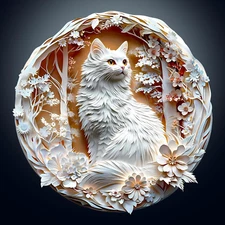 Wooden Puzzles for Adults, 3D Visual Effect Paper Cat Puzzle, Wood Puzzles Adult