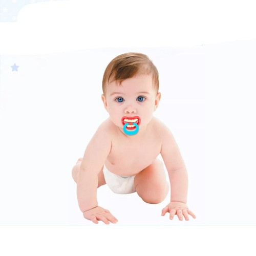 Funny Baby Orthodontic Teeth Dummy Silicone Feeder Mustache Pacifier Nipple - Picture 4 of 13
