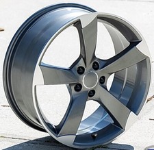 1x 19” Gunmetal Machined Audi 58867 OE replica wheels fits A4 A6 A8 5x112 +35