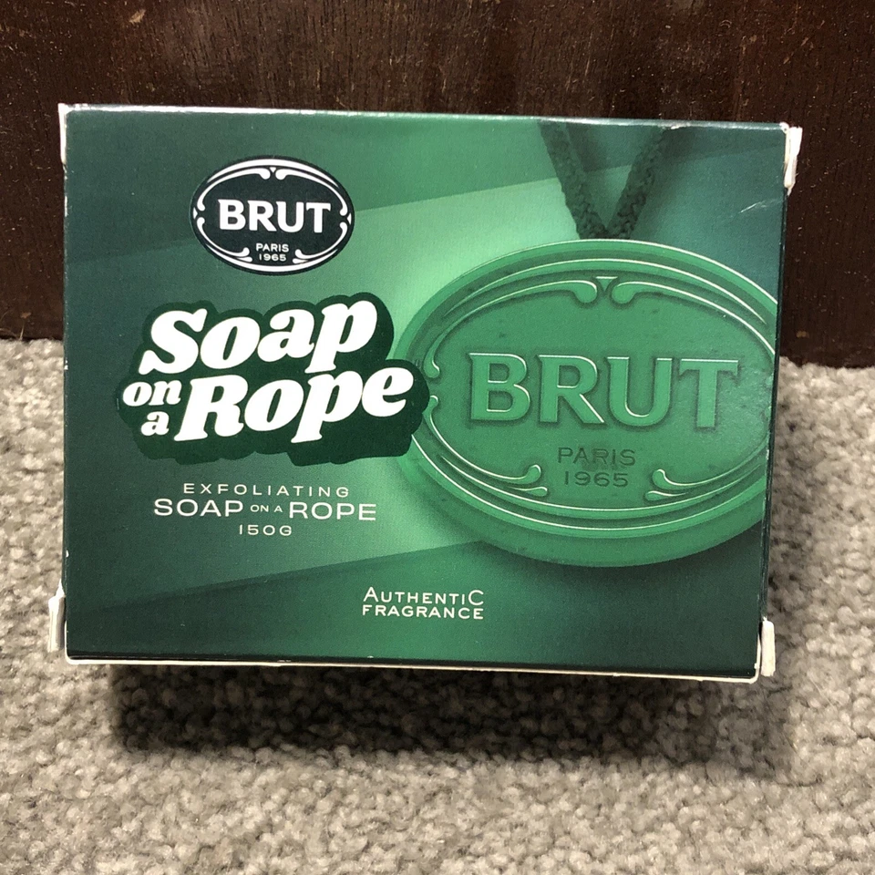 Jabón en barra exfoliante Brut Soap On A Rope, París 1965, 5,3 OZ VENDEDOR DE EE. UU. Foto 2 de 4