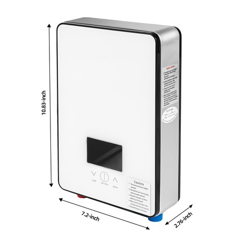 110V 4500W Whole House Electric Instant Tankless Water Heater with Shower Head