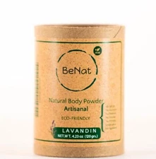 BeNat All Natural Body Powder Artisanal Lavandin 4.23 oz.