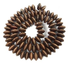 10x5mm Light Brown Wood Abacus Rondelle Beads 16" 2mm hole 