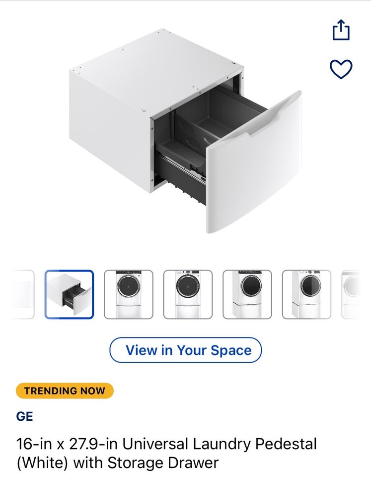 Whirlpool WFP2715HW Laundry Pedestals (2) White 883049473437 eBay