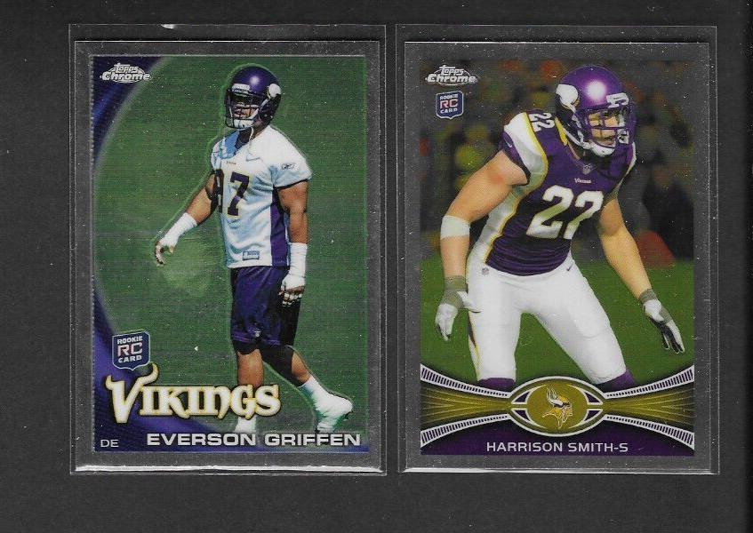 2010  Topps Chrome - EVERSON GRIFFEN RC / HARRISON SMITH 2012 TC ROOKIE  VIKINGS