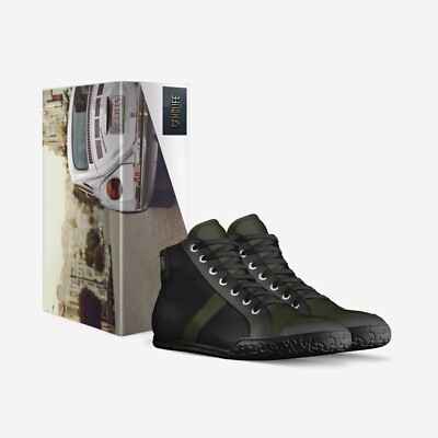 New MG LIFE CLASSIC SNEAKER BOOT By Gregory Cervantes NN2968 Black Leather US8