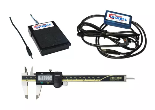 500-171-30-USB-FS Mitutoyo Caliper to USB with Footswitch Package, 6" Range