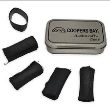 Premium Charcloth w/Tinderbox - Essential Primitive FireStarting Material for us