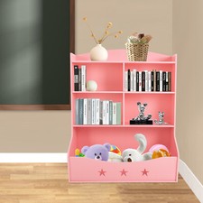 Kids Toy Storage Organizer, Kids Bookshelf, 3 Tier Children Bookcase and Bookshe