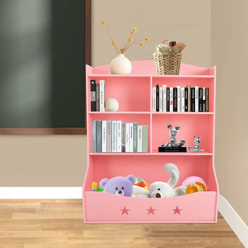 Kids Toy Storage Organizer, Kids Bookshelf, 3 Tier Children Bookcase and Bookshe - Picture 2 of 6