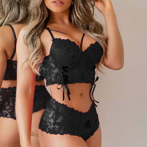 Sexy Lingerie Set Women Push Up Bra Briefs Panties Babydoll Underwear Sleepwear - Picture 6 of 18