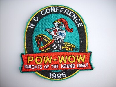 1995 Knights of the Round Table POW-WOW N C Conference Sew On Patch Collectible