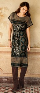 cotton knit midi dress