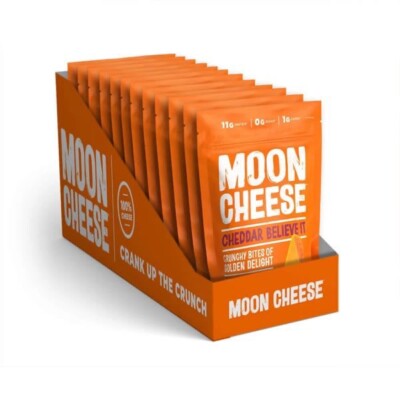 Moon Cheese ''Cheddar Believe It'' 1 oz Singles Keto Snack Bag - Fast Shipping