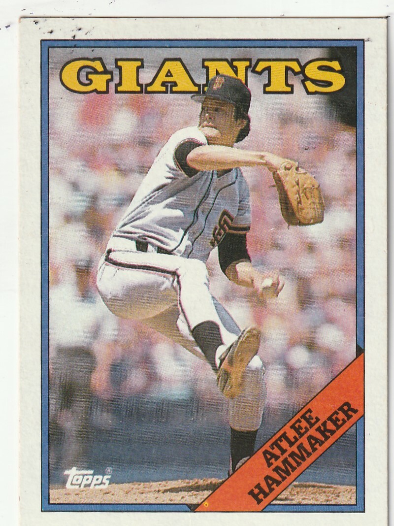 FREE SHIPPING-MINT-1988 Topps #157 Atlee Hammaker Giants PLUS BONUS CARDS
