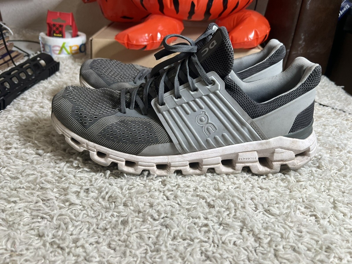 On Cloud Mens Size 12 Running Shoes Gray Sneakers. See Pics 