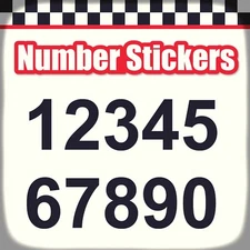 3, 4, 5, 6, 7, 8 inch Black Number Stickers Die Cut Custom 3 Digit 3 pcs 1129S