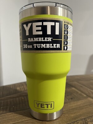 YETI 30 oz CHARTREUSE Rambler Tumbler Cup MAGSLIDER LID LImited Edition 