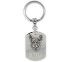Cattle Dog Key Ring Sterling Silver And Stainless Steel Handmade Australian Catt