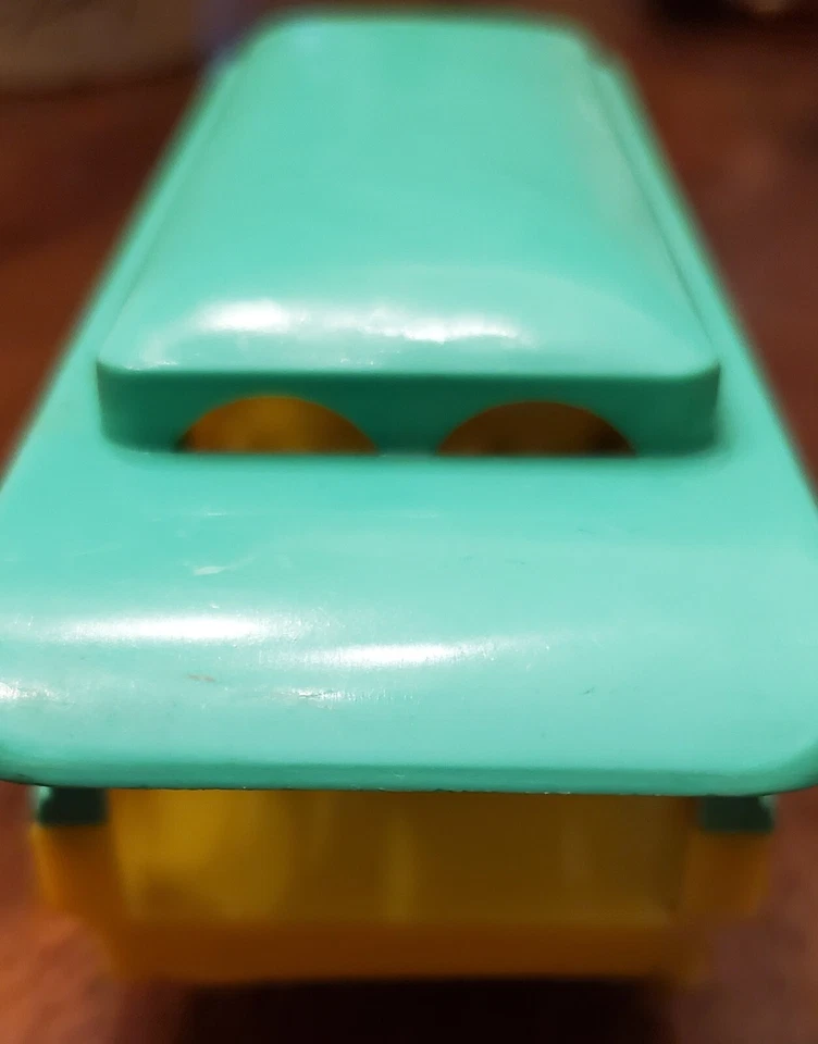 Carro de plástico duro vintage ideal para tirar de juguete Frisco Frolic teleférico 7" Foto 4 de 4