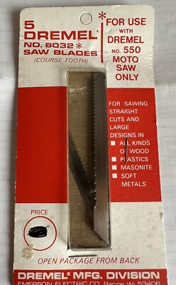Dremel Saw Blades #8032 For No. 550 Moto-Saw 1 Pack New Old Stock