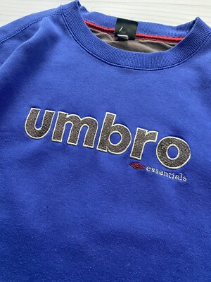 Vintage Umbro box fit oversize Big logo y2k sweatshirt Blue
