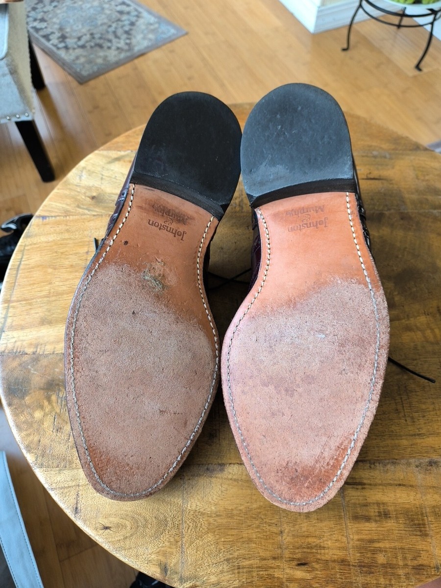 Johnston Murphy Aristocraft Oxford Wingtip Medallion Men Shoes 9 E