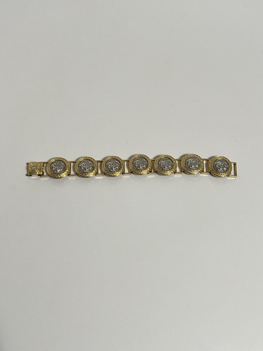 Vtg Gianni Versace Gold & Silver Medusa Bracelet - Picture 5 of 16