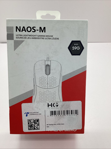 HK Gaming NAOS-M 59G Ultra Lightweight Gaming Mouse - Black - Picture 1 of 4