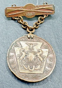 1888 PENNSYLVANIA NATIONAL GUARD MARKSMAN MEDAL M934