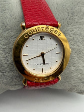 Ladies Seiko Courreges 4N01-0220 Gold Tone Quartz Watch New Battery