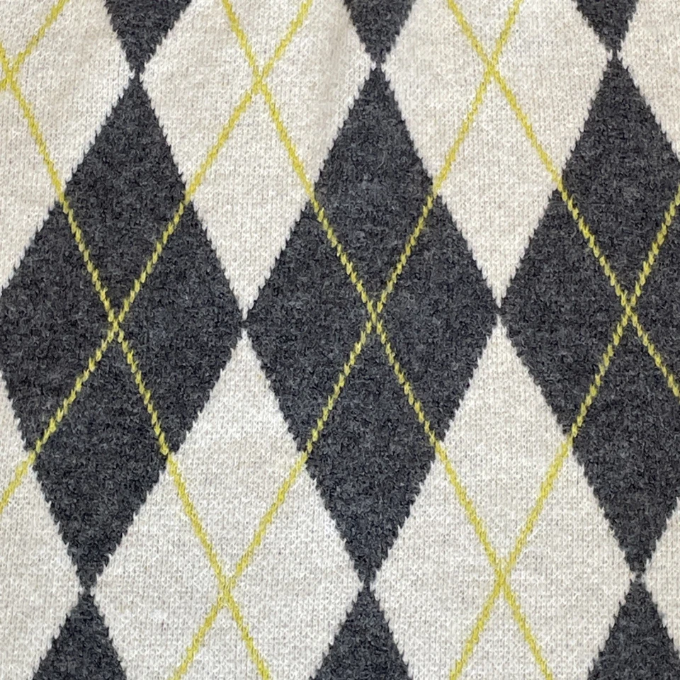 PRINGLE of Scotland x H&M Women's Argyle Midi Skirt Size L Gray Knit Preppy - Image 2 of 4