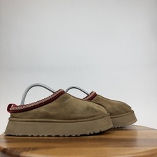 Womens Ugg Tazz II Chestnut Suede Sheepskin Lining Platform Slippers Size 9 M