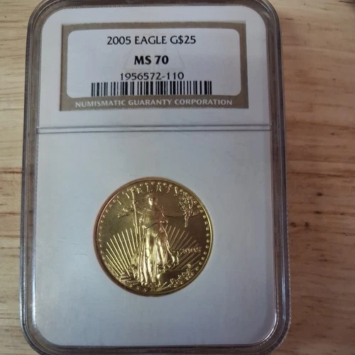 2005 25$  1/2 oz American Gold Eagle MS-70 NGC