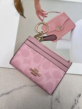 NWT COACH Mini Skinny Id Case In Signature Canvas With Print CW870