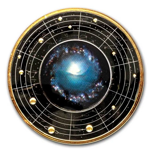 2024 Cameroon Silver Solar System: Galaxy NGC 1097 (w/ Box & COA)