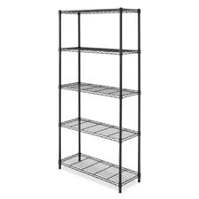 Supreme 5-Tier Garage Storage Steel Shelving Unit Black Powdercoat 36 In. W X 72