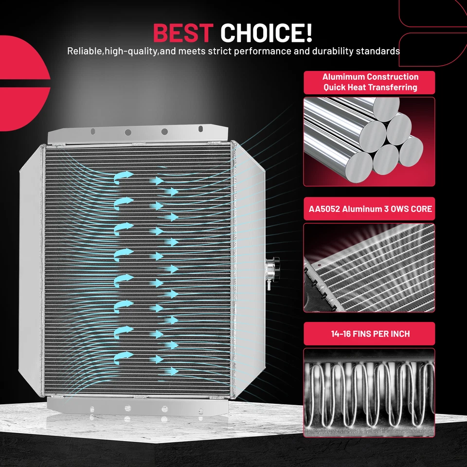 62mm 3 Row Cooling Aluminum Radiator for 1966-1979 FO RD F-250 F-350 F150 Bronco — 第 2/4 张图片