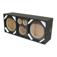 DeeJay LED Speaker Enclosure w/ 2 10" Woofers 2 Tweeters 1 Horn - Carbon Black
